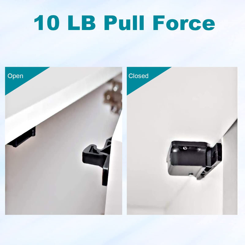 20 Pack RV Drawer Latch/Cabinet Door Latch, Grabber Catches 10 LB Pull Force RV Drawer Latches and Catches, Push Close Cabinet Latch with Mounting Screw, Ideal for RV, Camper, Home, Office