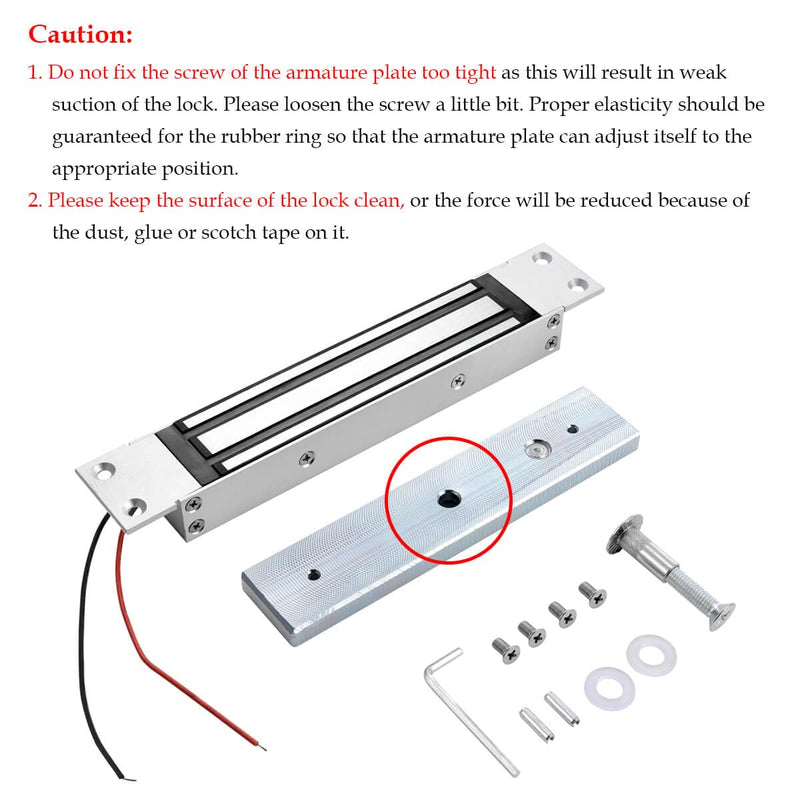 Electromagnet Flush Mount 280KG 600LBS Holding Force Embed Electric Magnetic Door Lock Waterproof 12V DC Fail Safe for Door Access System 280KG/600LBS