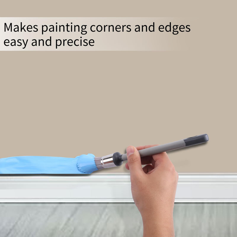 Trim Paint Brush Edge Painting Tool for Painting Detail Areas and Small Paint Repairs Small Paint Brushes, Art Application,Sash, Baseboards,House Wall Corners 4pack with 0.45" 0.6" 0.75" 0.8" Grey 502