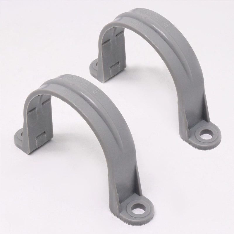 2 Inch PVC Pipe Strap, 2-Holes Conduit Pipe Clamps Plastic Pipe Supports (10 Pcs) 10 2 inch