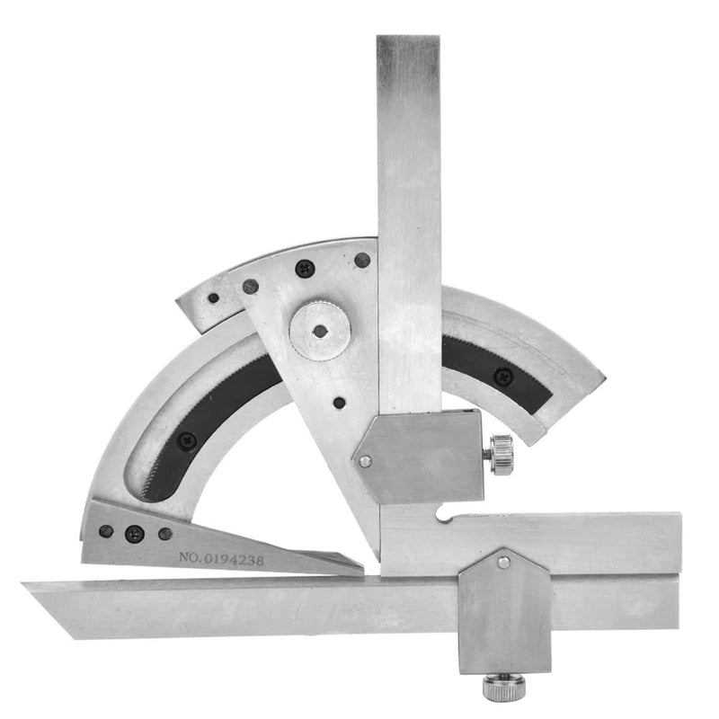 Walfront Universal Carbon Steel Vernier Bevel Protractor 0-320° Exactness Angle Measuring Ruler Tools for Woodworking/Carpenter/Construction Carbon Steel DIY Accuracy 0.02