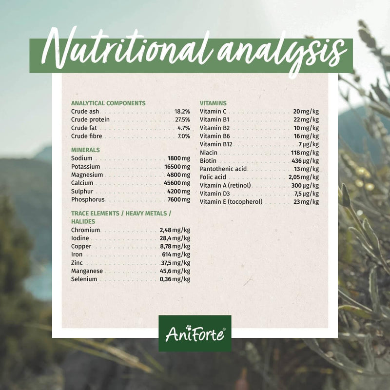 AniForte BARF Complete 1kg for Dogs - 100% Natural Barf Supplement with Minerals, Vitamins & Herbs - Premium Quality, Rich in Calcium & Ideal as Daily All-Round Care for Raw Food Diets