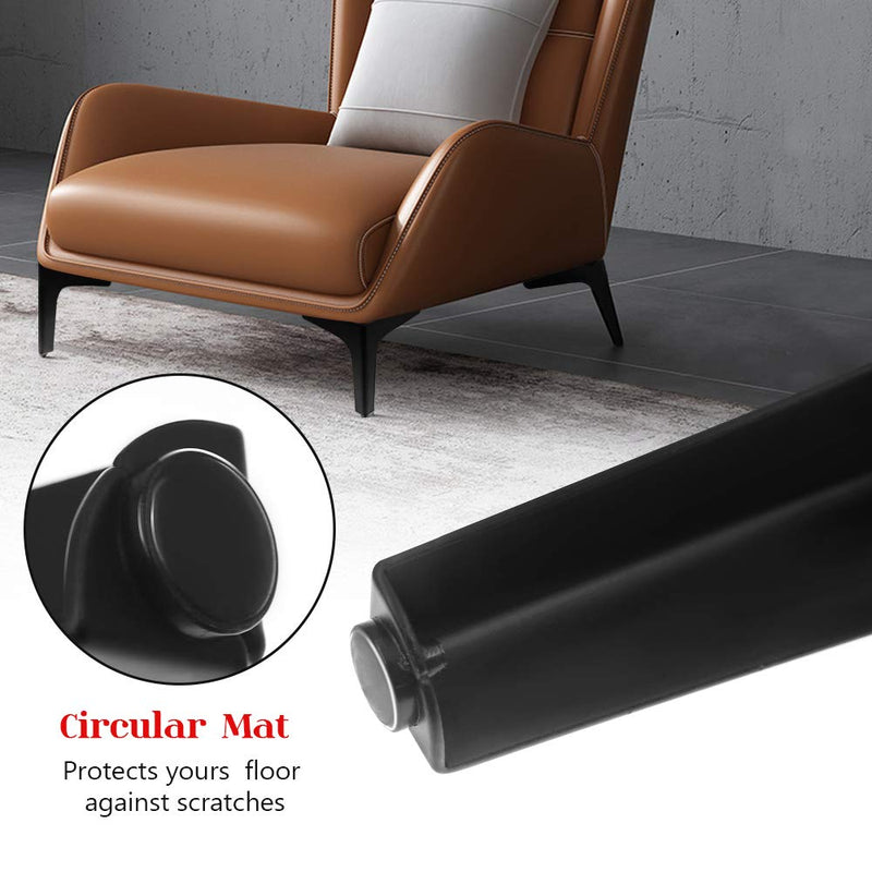 4pcs 6 Inch Furniture Legs, Modern Style Furniture Sofa Legs Metal Matte Black Triangle Feet for Table Cupboard Sofa Couch Chair 6" / 15cm, 4 Pcs