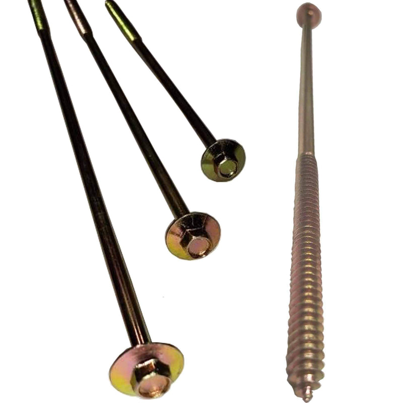 (25) 8" - Zinc Coated Rust Resistant Timber Tie - Heavy Duty 1/4" - Hex Head Structural Screw - 5/8" Wide Flange Head with coarse Thread for Secure Hold - Heavy Duty 3/16" Shank for Extra Strength