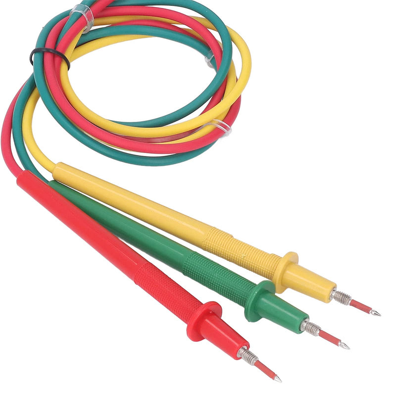 Phase Rotation Meter, 3 Test Leads 3 Phase Sequence Rotation Phase Rotation Tester 5 LED Indicator for Home