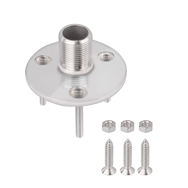 Bingfu VHF Marine GPS Antenna Base Mount Kit 316 Stainless Steel Fixed Mount Bracket for Boat Automotive
