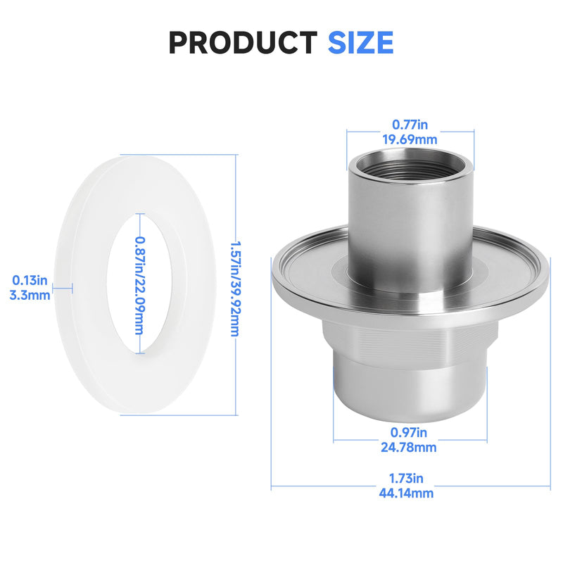 (4-Pack) ZZ5610NUTEXTKIT Extended Acorn Nut and Washer Set, Compatible with Zurn Z5610 Wall-Hung Toilet Installation