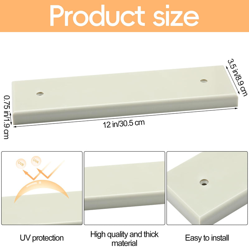 BBTO 1 Pcs UV Resistant Marine Grade Resistant Boat Transducer Mounting Plate Block Hardware Kit for Boat, 12" 3. 5" 0. 75"