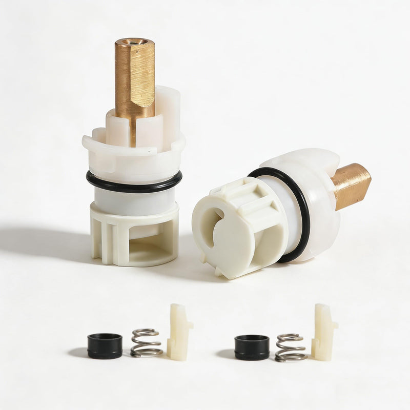 RP25513 Faucet Stem Assembly Replacement with RP4993 Seats and Springs, Compatible with Delta Two-Handle Bathroom, Kitchen, and Tub Faucets, 1/4 Turn Stop Repair Kit (2-Pack)