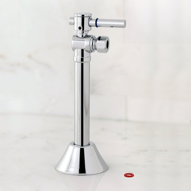Kingston CC83201DL O.D. Comp Angle Shut-Off Valve, Polished Chrome