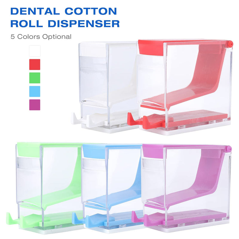 Dental Cotton Roll Dispenser Holder Organizer Hygienic Cotton Roll Divider Professional Clinic Home Use Transparent Press Type White