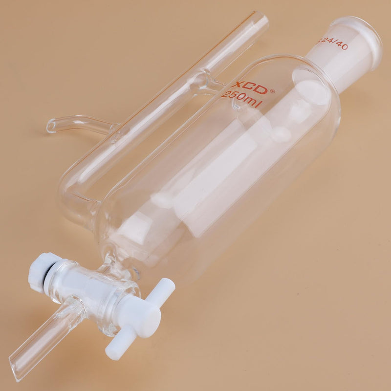 XCD Water Oil Receiver Separator with 24/40 Joint, Water Oil Separating Glassware for Lab Supply, 250 ml
