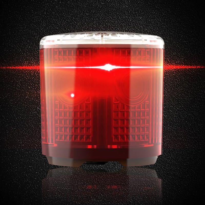 Solar Strobe Warning Light: IP54 Waterproof Flashing Safety Light High Bright LED Warning Lamp Traffic Light for Construction, Factory, Safety Road Sign, Dock Marine Beacon (Yellow-Column) Yellow-Column