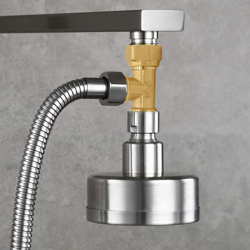 Solid Brass G1/2" 3 Way Diverter Hose Fitting Tee, T Shape Diverter Valve Adapter Connector for Angle Valve Hose, Bath Shower Arm, Toilet Bidet Sprayer Faucet