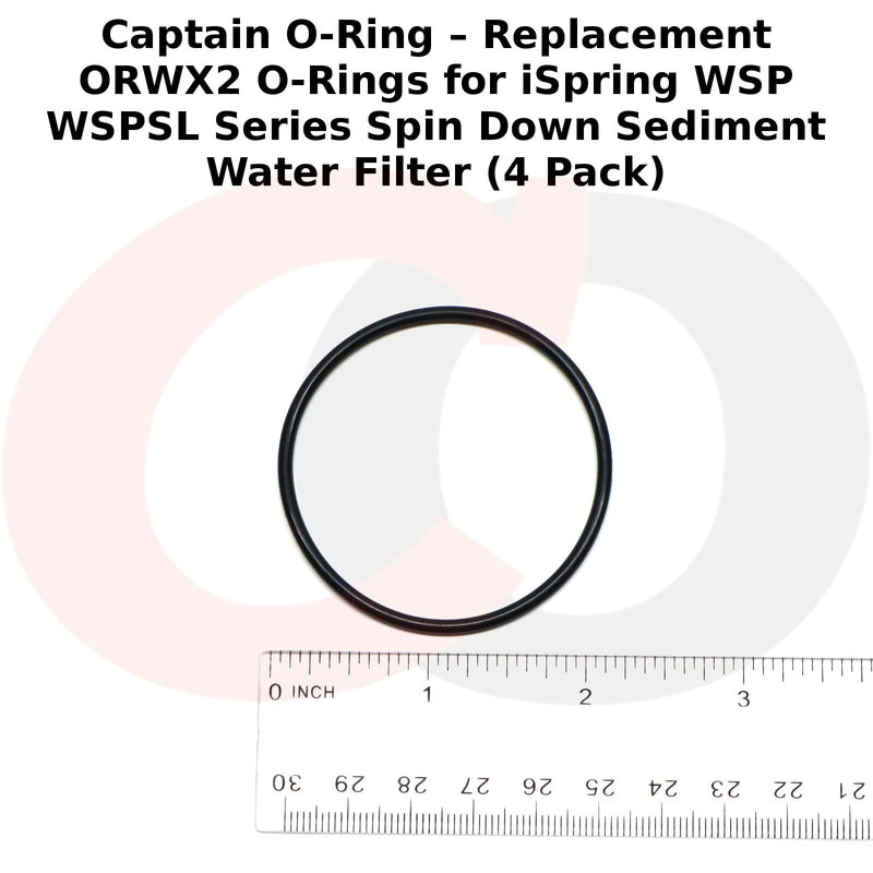 Captain O-Ring – Replacement ORWX2 O-Rings for iSpring WSP WSPSL Series Spin Down Sediment Water Filter (4 Pack)