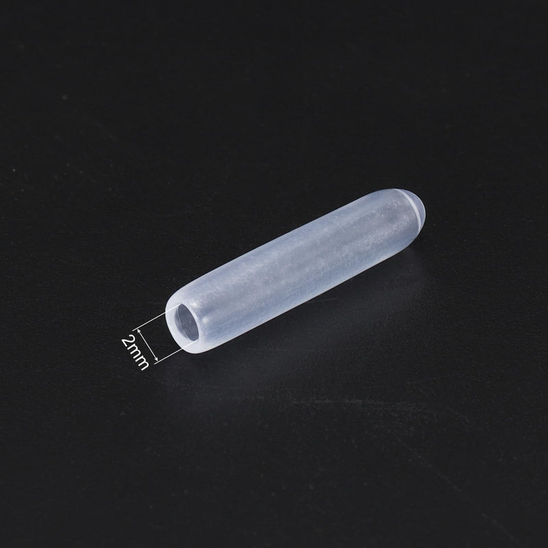 uxcell 200pcs Rubber End Caps 2mm ID Vinyl PVC Round End Cap Cover Screw Thread Protectors Clear