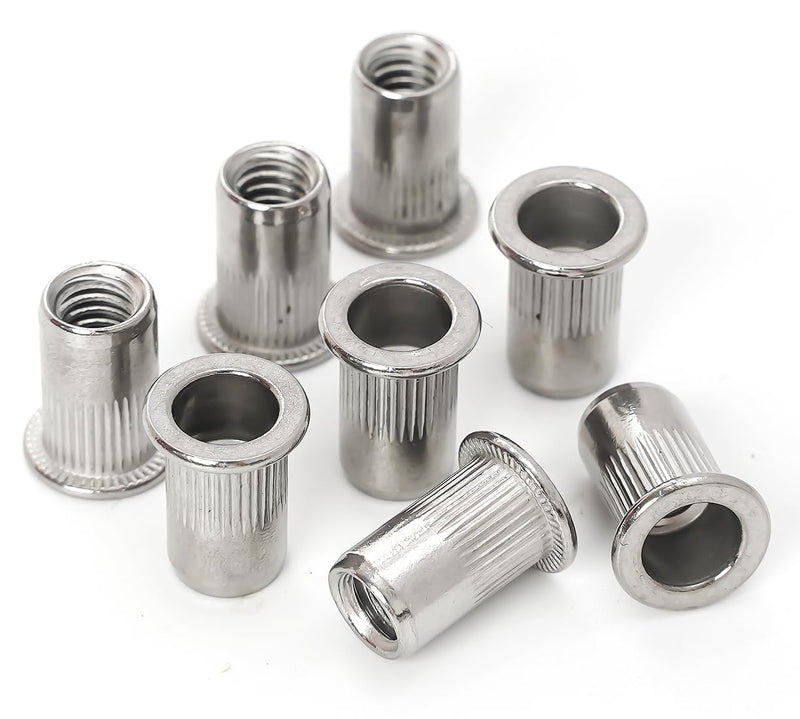 1/4-20 Rivet Nuts 100-Piece Stainless Steel Rivnuts Threaded Insert Nutsert 1/4-20UNC 1/4-20