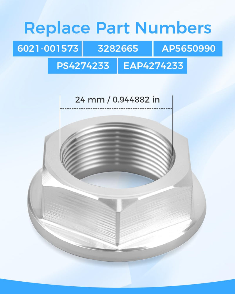 6021-001573 Hexagon Nut - M26 External Nut (24mm ID) Fit for Samsung for Kenmore Washers - Replace PS4274233, AP5650990