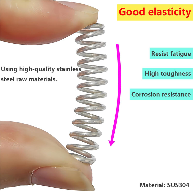 10Pcs Stainless Steel Springs, Compression Springs, Wire Diameter 1.2mm, 8mm OD, 35mm Free Length, Springs for Shop and Home Repair OD 8mm*35mm