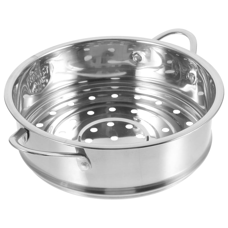 Yardwe Stainless Steel Steamer Basket 9.44 X 7.67 X 2.36 in Food Steamer Grid with Dual Handles Multi-Vent Insert for Dumplings Steamed Buns Vegetables Home Kitchen
