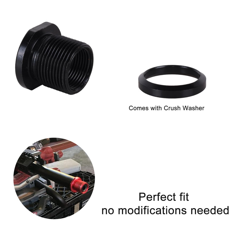 Thread Protector, 1/2 x 28 Convert to 5/8x24 with Crush Washer Steel (1)