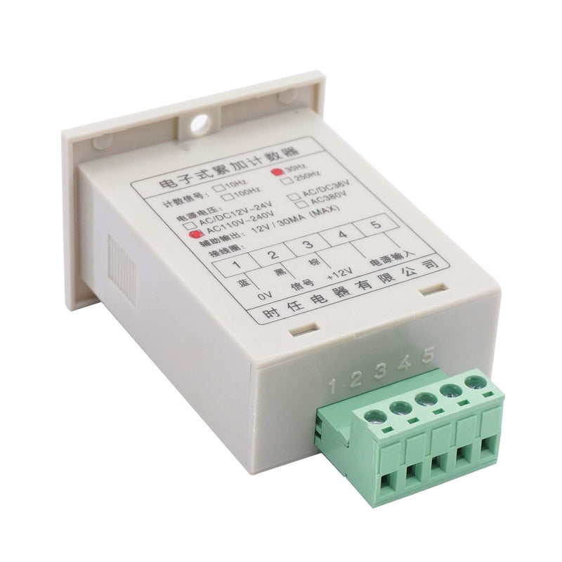 TWTADE/Infrared Wireless Visitor Counter 110-220VAC LED Auto Display Digital Counter 0-999999 6 Digits Count Mall People Flow + Photoelectric Switch Sensor Distance 2m NPN NO + Reflector + Holder