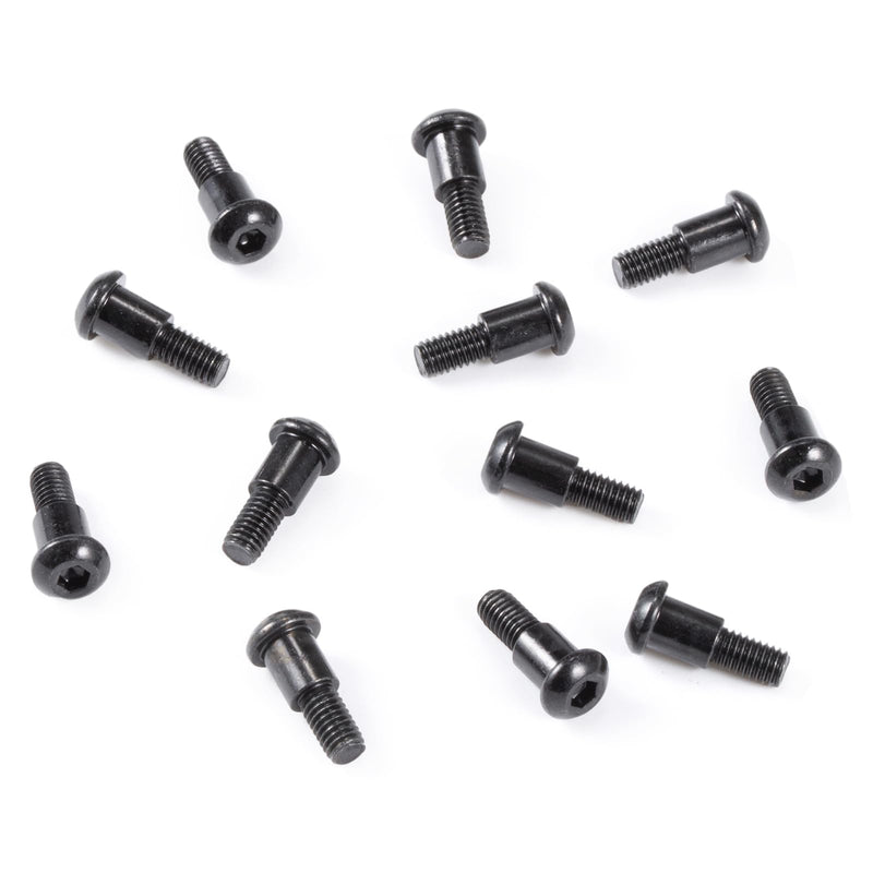 10Pcs M3x4x10mm Hex Buttonhead Incision Kingpin Shoulder Screws for Axial SCX10 AR44 AR45 Capra F9 Portal Axle Upgrade Parts(10PCS Silvery) 12pcs Grey