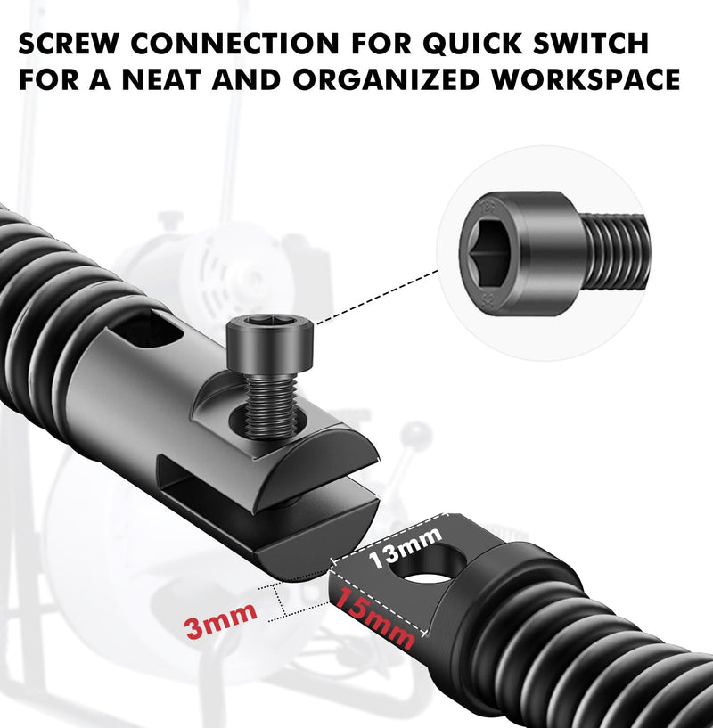 Drain Snake Drill Attachments,8-Piece Drain Cleaner Combination Cutter Heads, Used in 50FT-100FT Electric Drain Snake, Suitable for 5/16-inch to 3/4-inch Drain Snake Cable for 1-4"Pipe 8 Pcs Attachments