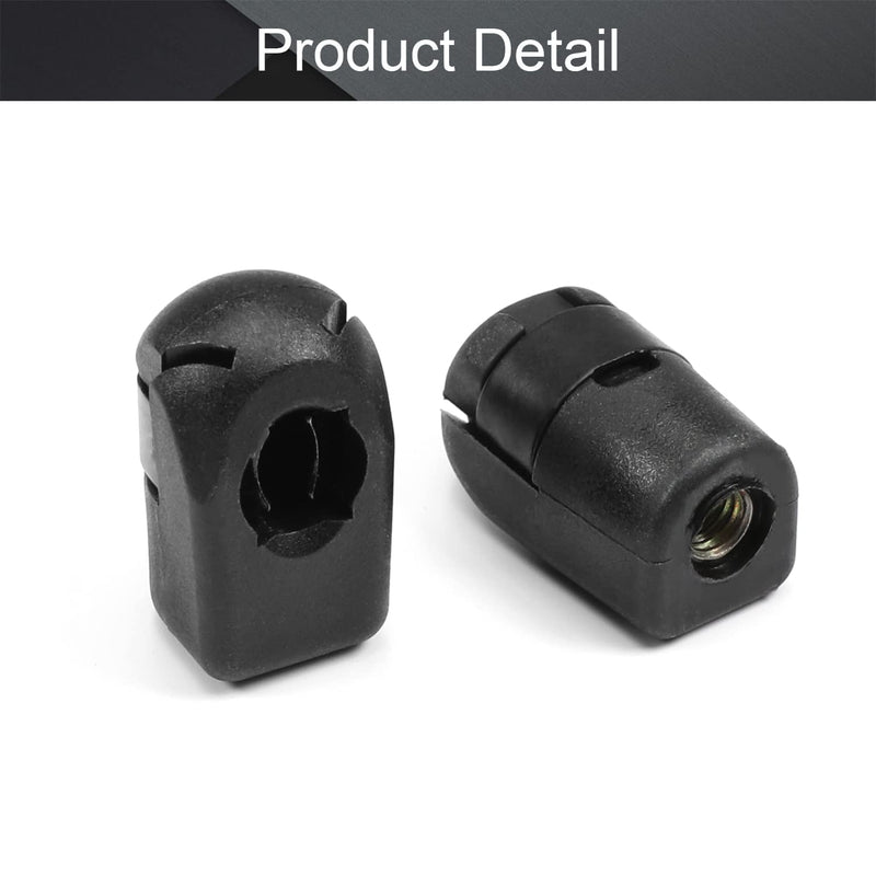 Fielect 2pcs M8 Female Thread PA66A5 Gas Spring End Fitting Black Gas Spring Connector Generator Accessories 2pcs Black