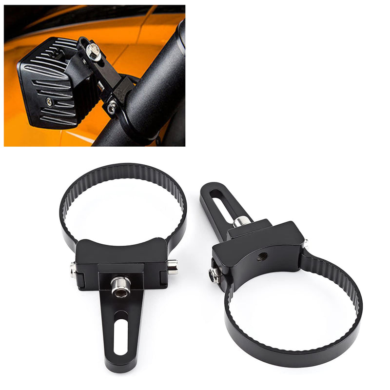 Aluminum Mounting Bracket Clamps, 1-3 Inch Roll Bar Holder with 360 Degree Rotation for LED Light Bars, Off-Road Vehicle Accessories
