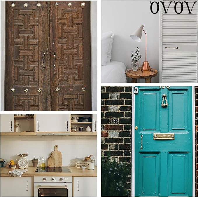 OVOV 2 Pack Barn Door Pull Handle Hardware for Wooden Garden Gate Shed Cabinet Door (Bronze) 5inch Bronze