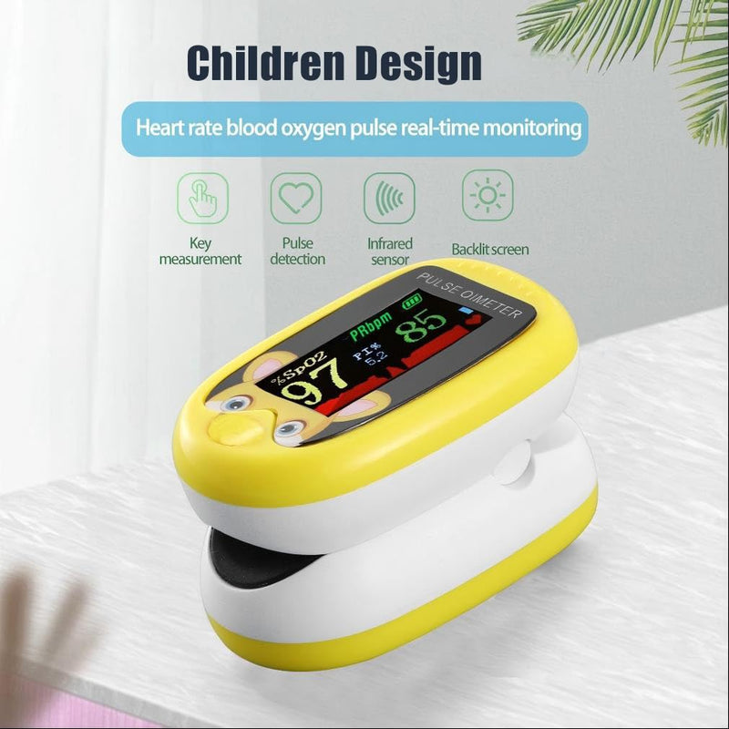 Pediatric Pulse Oximeter, Joxozp Oxygen Monitor Fingertip-Child Pulse Oximeter For Checking Blood Oxygen Saturation SpO2, Heart Rate, PI