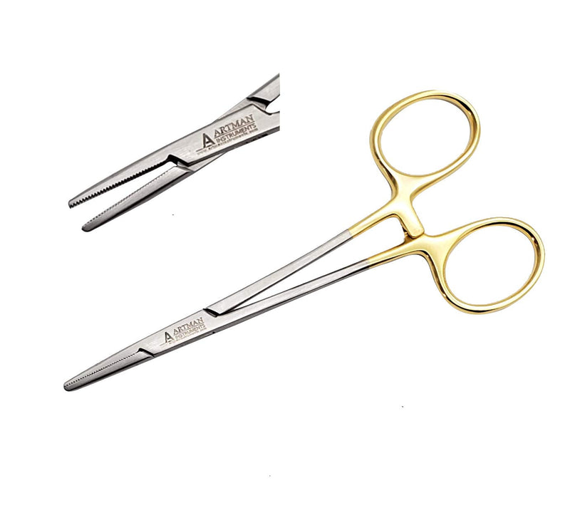Artery Forceps Golden Straight 5 inches Mosquito Orthodontic Dental Surgical hemostat by Wise LINKERS