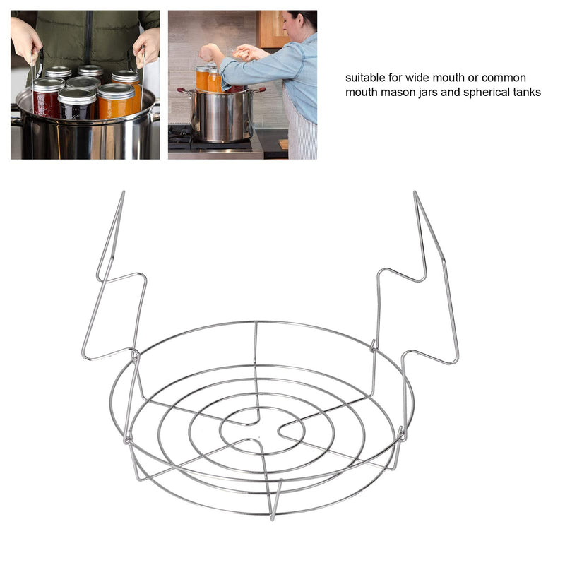 Stainless Steel Canning Rack, Save Time Anti Scalding Foldable Water Bath Canning Rack for Spherical Tanks for Mason Jars