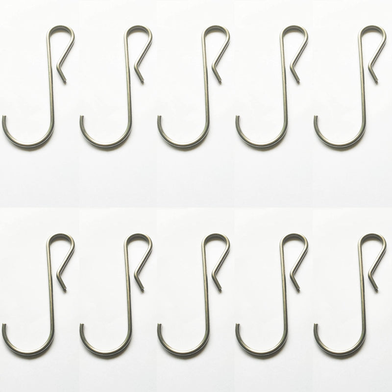 Metal Pot Hanger Stainless Steel s Hook,Used to Hang and Organize Kitchen cookware, (4“ Steel, 10) 10 Pieces