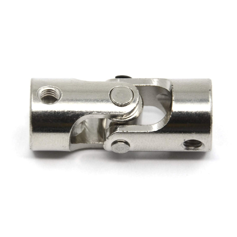 2 Pcs 8mm to 8mm Universal Joint Shaft Coupling with Screws for Motor 8-8mm Silver