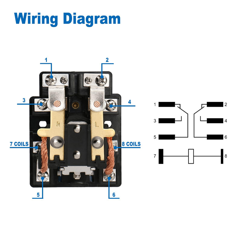 Baomain High Power Relay JQX-62F-2C Coil Voltage DC 12V 80A DPDT 2NO 2NC Electronmagnetic Relay