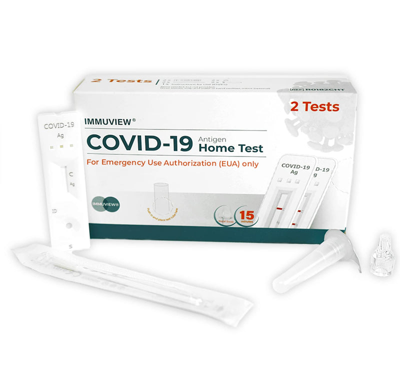 COVID-19 Antigen Home Test, FDA EUA at-Home Self Test, Non-invasive Nasal Swab, Easy to Use and Results Within 15 Minutes (1 Pack, 2 Tests Total)