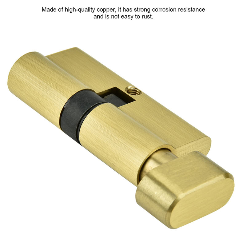 Brass Cylinder Lock Replacement - Storm Door Lock Cylinder with Safety Core and 3 Keys