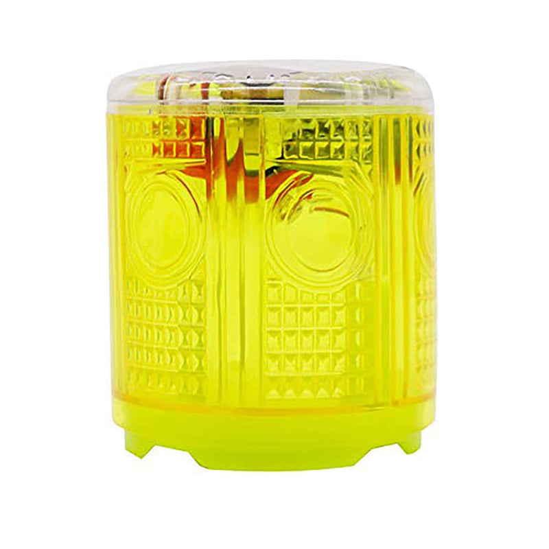 Solar Strobe Warning Light, with Strong Magnetic Base High Bright LED Flashing 360° Wireless Control Automatically Turn On Waterproof IP65 for Construction, Traffic, Factory, Safety Sign (Yellow) Yellow