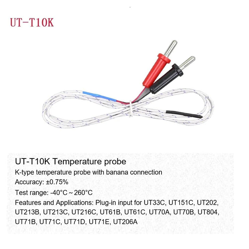 UNI-T Multimeter Case Kit,With1000V 20A Multimeter Ultra-fine Test Leads,600V/10A Non-Destructive Insulation Probe Needle,-40℃to260℃ Temperature Probe Suitable for UT33C,UT61C,UT60BT Digital Multímet