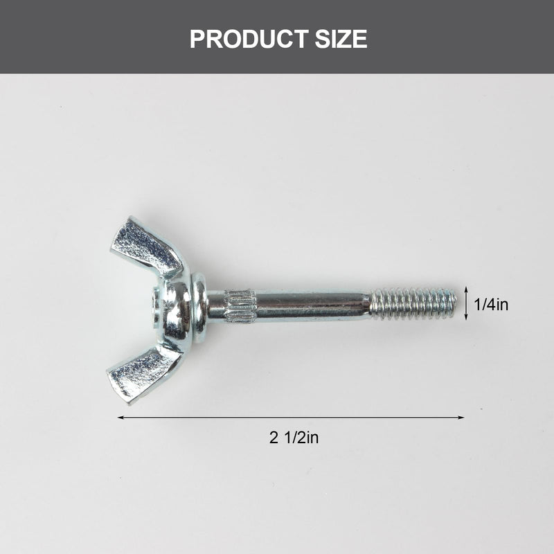 4 Packs Drywall Stilts Wing Bolt Replacement Kits, Stilts Replacement Accessories Wing Nut Kit, Iron Galvanized Wing Butterfly Screws Bolts for Drywall, Construction, Painting, Tripod