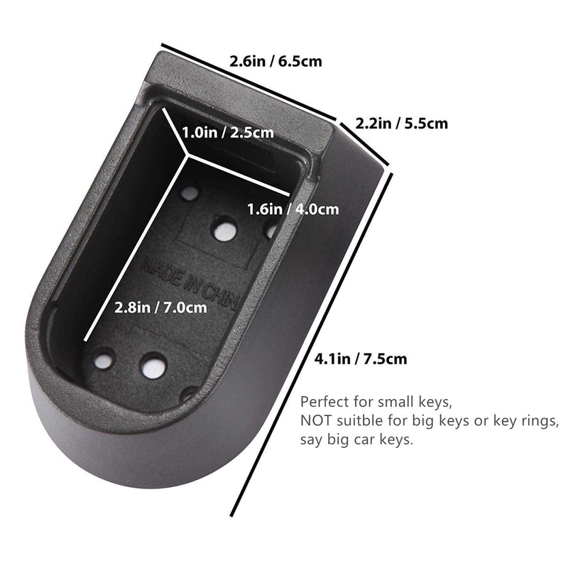 Indoor & Outdoor Key Lock Box Wall Mounted Push Button Combination Key Safe Storage Security Lock Box with Black Rubber Cover & Wall Bolt Fixings for 5 to 7 Mortise Style Keys