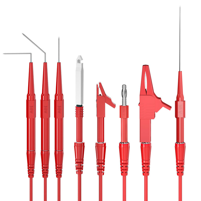 Goupchn Back Probe Kit 44PCS Banana Plug to Copper Alligator Clips Test Leads Kit with Alligator Clips, Wire Piercing Probes Set, 4mm Banana Plug Adapter for for Car Repairing Automotive Diagnostic