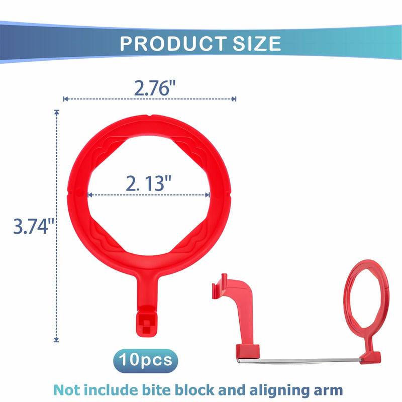 10 Pcs Dental X-Ray Aiming Rings, XCP Style Positioning Rings for Bitewing & Intraoral Imaging, Autoclavable Film Positioning Accessories (Bite Wing Ring Red) Bite Wing Ring Red