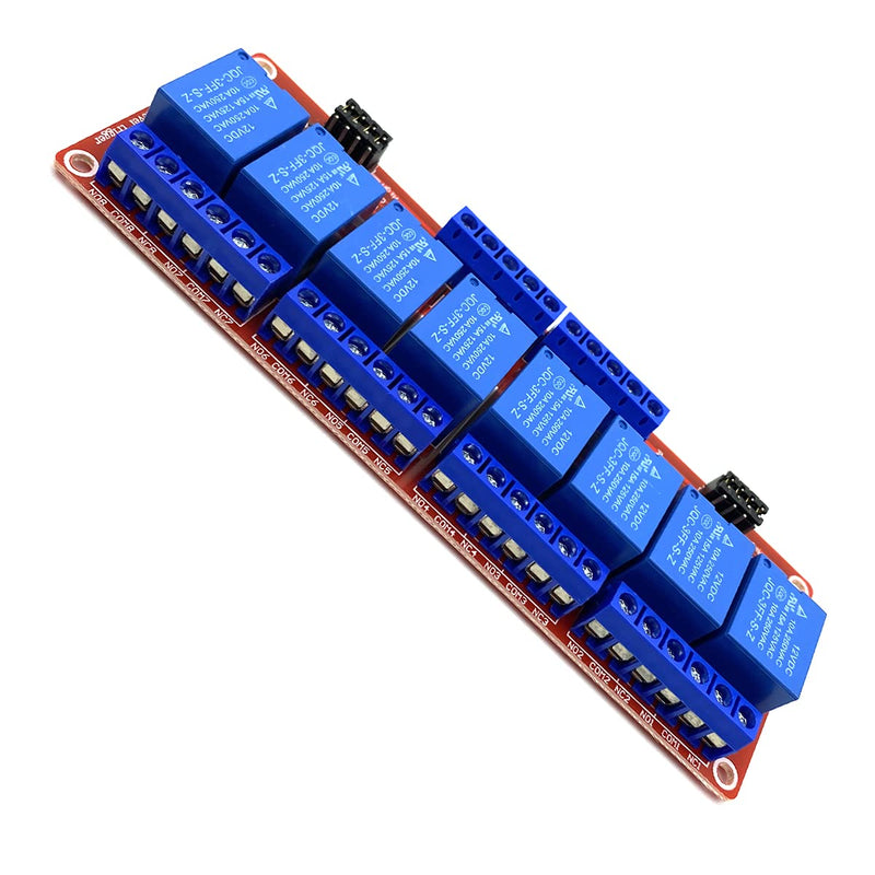 FainWan 12V 8 Channel Relay Module with OPTO-Isolated High and Low Level Trigger 8 Ways Relay Switch Module Compatible with Ar-duino