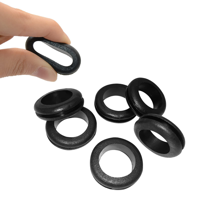 1 Inch Rubber Grommets, 3/4” ID, 20PCS Rubber Grommets for Wiring, Rubber Hole Grommet for Wires, Cables, Plugs, Automotive 1" - 20PCS