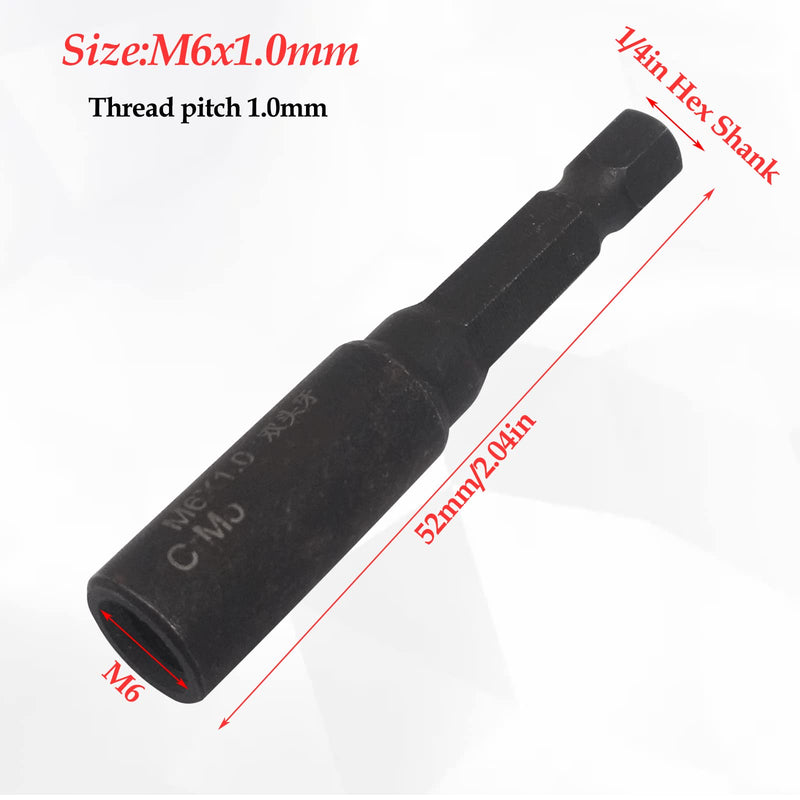 1pcs Hanger Bolt Driver with1/4inch Hex Shank, Impact Plus(Female Thread ;M6x1.0mm) Female Thread ;M6x1.0mm