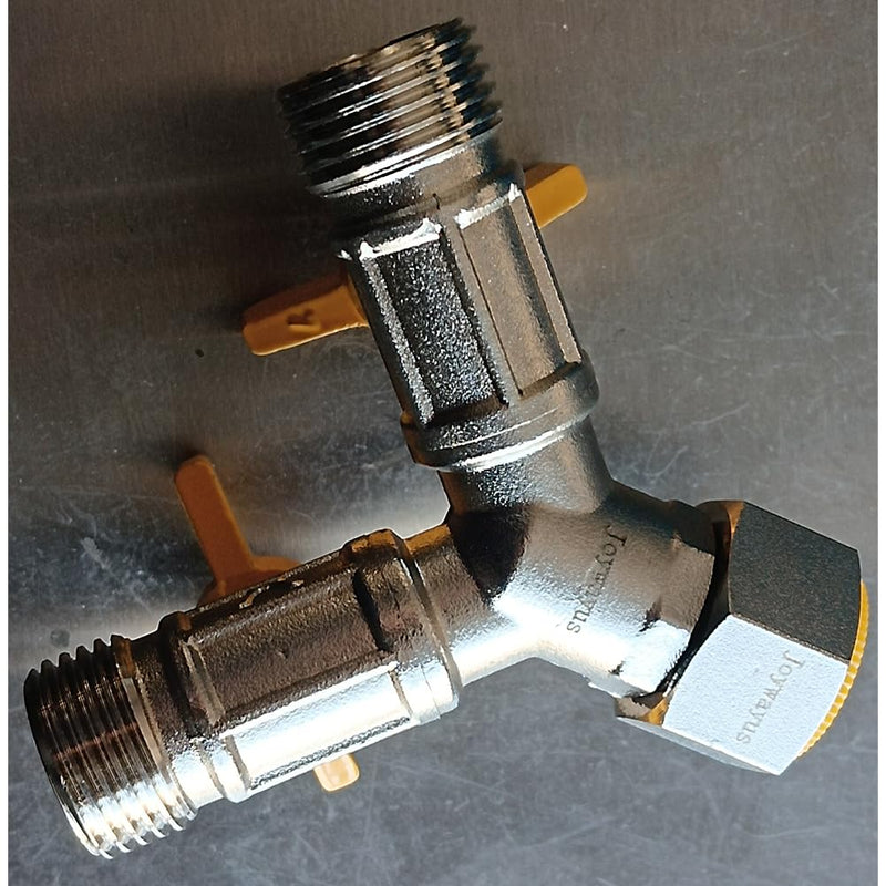Joywayus Nickel Plated Brass G1/2" 3 Way Shower Diverter Valve, Y Shape Water Diverter Shut-Off Valve Adapter, for Shower Hose and Showerhead