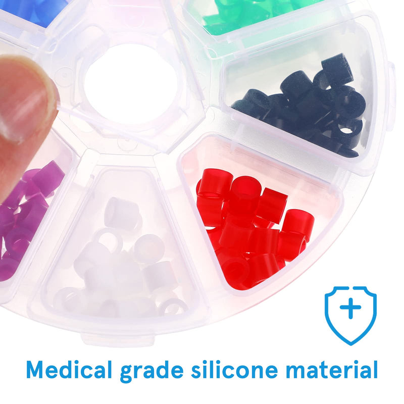 Dental Code Ring 160Pcs Non‑Toxic Silicone Dental Instrument Color Code Rings Hospital Orthodontic Code Rings Dental Clinic Orthodontic Accessory